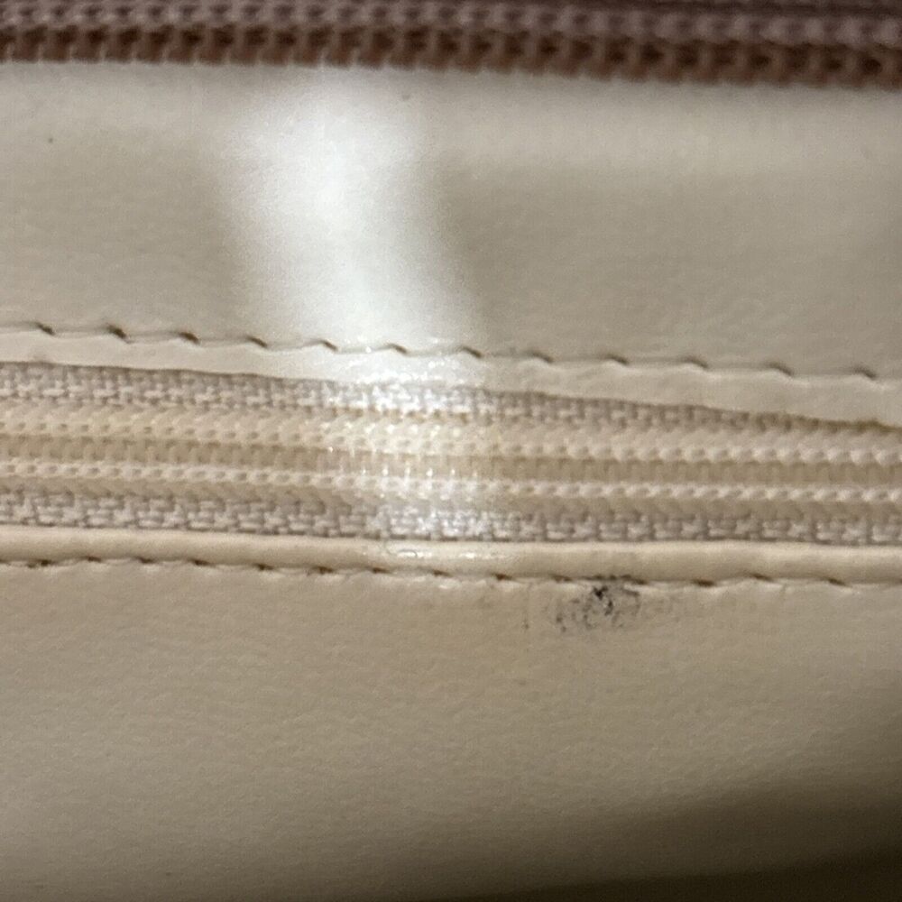 Anne Klein Calderon Shoulder Bag Lion Logo Leather Tan 11x7.5” Zipper Purse - Picture 16 of 16